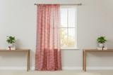 Cotton Gingham Checkered Curtain 58 Inch Wide - Red