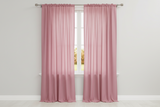 Solid Poplin Window Curtain or Photography Backdrop 58" Wide - Rose Pink