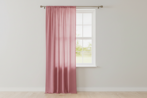Solid Poplin Window Curtain or Photography Backdrop 58" Wide - Rose Pink