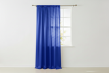 Shiny Satin Solid Single Curtain Panel Drapery 58 Inch Wide - Royal Blue