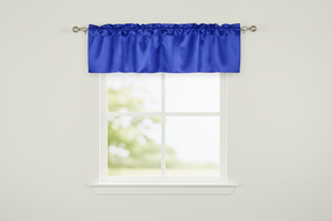Shiny Smooth Satin Window Valance 58" Wide - Royal Blue