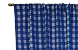 Poplin Tavern Gingham Check Print Polyester Window Curtain 58 Inch Wide