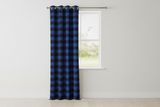 Grommet Blackout Curtain Poplin Buffalo Checkered 56" Wide Curtain