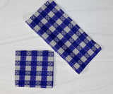 Poplin Tavern Gingham Checkered Polyester Napkins Dinner Table Decor 16" x 16" Hemmed (Pack of 6)