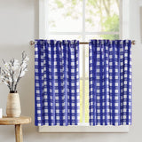 Poplin Tavern Gingham Checkered Café Tier Curtains Window Treatment Kitchen Home Décor