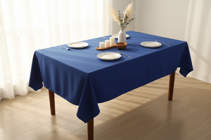 Polyester Poplin Gaberdine Durable Tablecloth Solid - Royal Blue