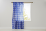 Cotton Gingham Checkered Curtain 58 Inch Wide - Royal Blue