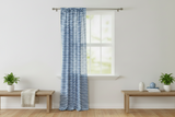 Cotton Curtain Zig-zag Chevron Print 58 Inch Wide - Royal Blue