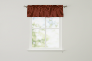 Shiny Smooth Satin Window Valance 58" Wide - Rust