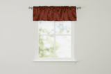 Shiny Smooth Satin Window Valance 58" Wide - Rust