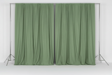 Solid Poplin Window Curtain or Photography Backdrop 58" Wide - Sage