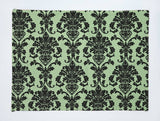 Poplin Damask Floral Dinner Table Placemats Holiday Home Decoration 13" x 19" (Pack of 4)