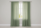 Solid Poplin Window Curtain or Photography Backdrop 58" Wide - Sage