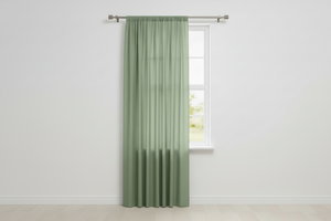 Solid Poplin Window Curtain or Photography Backdrop 58" Wide - Sage