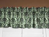 Floral Poplin Damask Window Valance 58" Wide