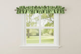 Faux Burlap Texture Curtain Sleeve Topper Window Treatment with Bottom and Top Ruffle