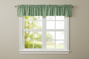 Solid Poplin Window Valance 58" Wide - Sage