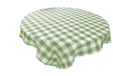 Poplin Buffalo Checkered Round Tablecloth for Wedding/Bridal Shower, Birthdays, Special Events