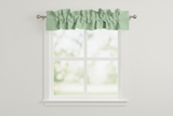 Solid Poplin Curtain Valance Sleeve Topper - Sage