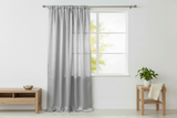 Shiny Satin Solid Single Curtain Panel Drapery 58 Inch Wide - Silver