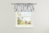 Shiny Smooth Satin Window Valance 58" Wide - Silver