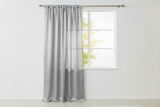 Shiny Satin Solid Single Curtain Panel Drapery 58 Inch Wide - Silver