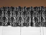 Floral Poplin Damask Window Valance 58" Wide