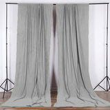 Solid Poplin Window Curtain or Photography Backdrop 58" Wide Silver
