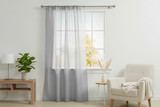 Sheer Tinted Organza Solid Single Curtain Panel 58 Inch Wide - Silver