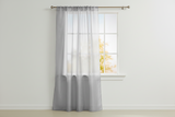 Sheer Tinted Organza Solid Single Curtain Panel 58 Inch Wide - Silver
