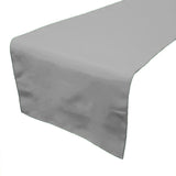 Poplin Table Runner Solid - Silver