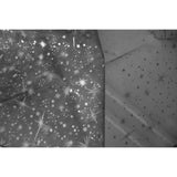 Silver Stars on Sheer Tinted Organza Fabric for Arts, Crafts, & Sewing