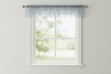 Sheer Organza Window Valance 58" Wide - Solid Silver