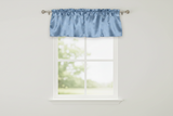 Shiny Smooth Satin Window Valance 58" Wide - Sky Blue