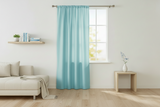 Faux Silk Solid Dupioni Window Curtain 56 Inch Wide - Sky Blue