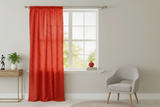 Cotton Curtain Polka Dots Print 58 Inch Wide / Small Dots - Black on Red