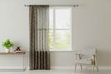 Cotton Curtain Floral Print Small Flowers Allover 58 Inch Wide - Black