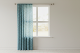 Cotton Curtain Floral Print Small Flowers Allover 58 Inch Wide - Blue