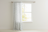 Cotton Curtain Floral Print 58 Inch Wide Tiny Flower Dots - Blue
