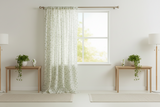 Cotton Curtain Floral Print 58 Inch Wide Tiny Flower Dots - Green