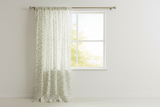 Cotton Curtain Floral Print 58 Inch Wide Tiny Flower Dots - Green