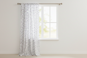 Cotton Curtain Floral Print 58 Inch Wide Tiny Flower Dots - Purple