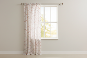 Cotton Curtain Floral Print 58 Inch Wide Tiny Flower Dots - Red