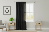 Cotton Curtain Polka Dots Print 58 Inch Wide / Small Dots - White on Black