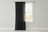 Cotton Curtain Polka Dots Print 58 Inch Wide / Small Dots - White on Black