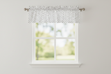 Cotton Window Valance Polka Dots Print 58 Inch Wide / Small Dots - Black on White