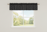 Cotton Window Valance Polka Dots Print 58 Inch Wide / Small Dots - White on Black