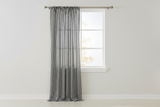Cotton Curtain Stripe Print 58 Inch Wide / Half Inch Stripe - Black and White