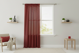 Cotton Curtain Stripe Print 58 Inch Wide / Half Inch Stripe - Red and Black