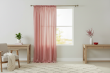 Cotton Curtain Stripe Print 58 Inch Wide / Half Inch Stripe - Red and White